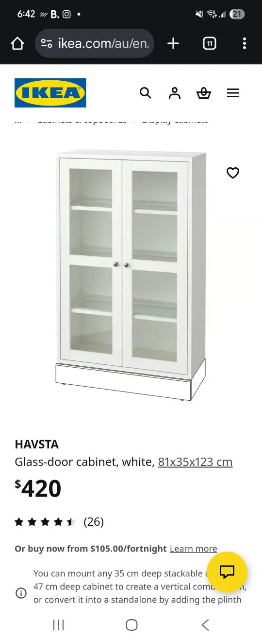 IKEA HAVSTA Glass-Door Cabinet - White image indicator(3)