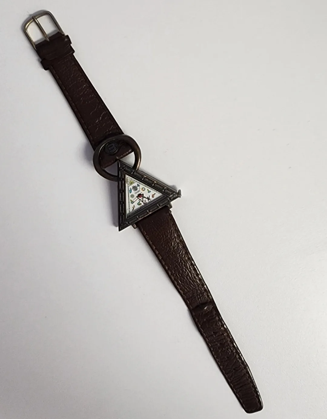 Vtg Today Southwest Watch Unisex 35mm Triangle Dial Leather Band image indicator(4)