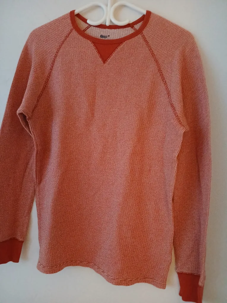 Gap Orange Thermal Shirt - Size M thumbnail