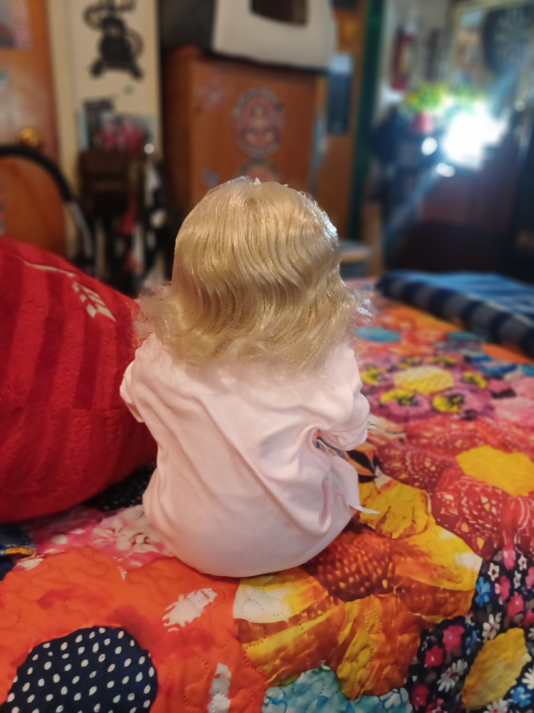 Reborn Baby Doll - Blonde Hair, Blue Eyes - photo 4