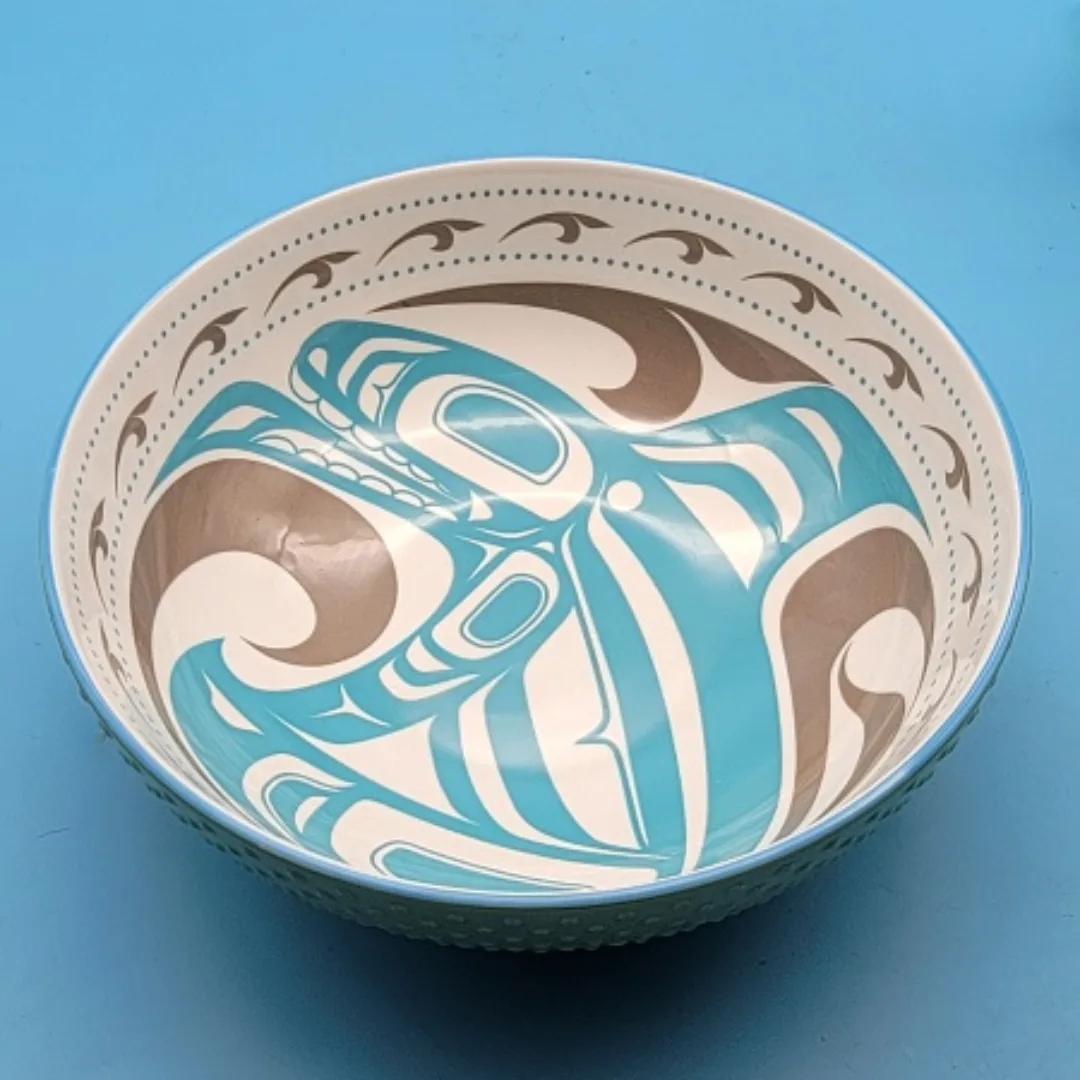 🥳VGC🤩 Serving Bowl Porcelain by Gitxsan artist Trevor Angus image indicator(2)