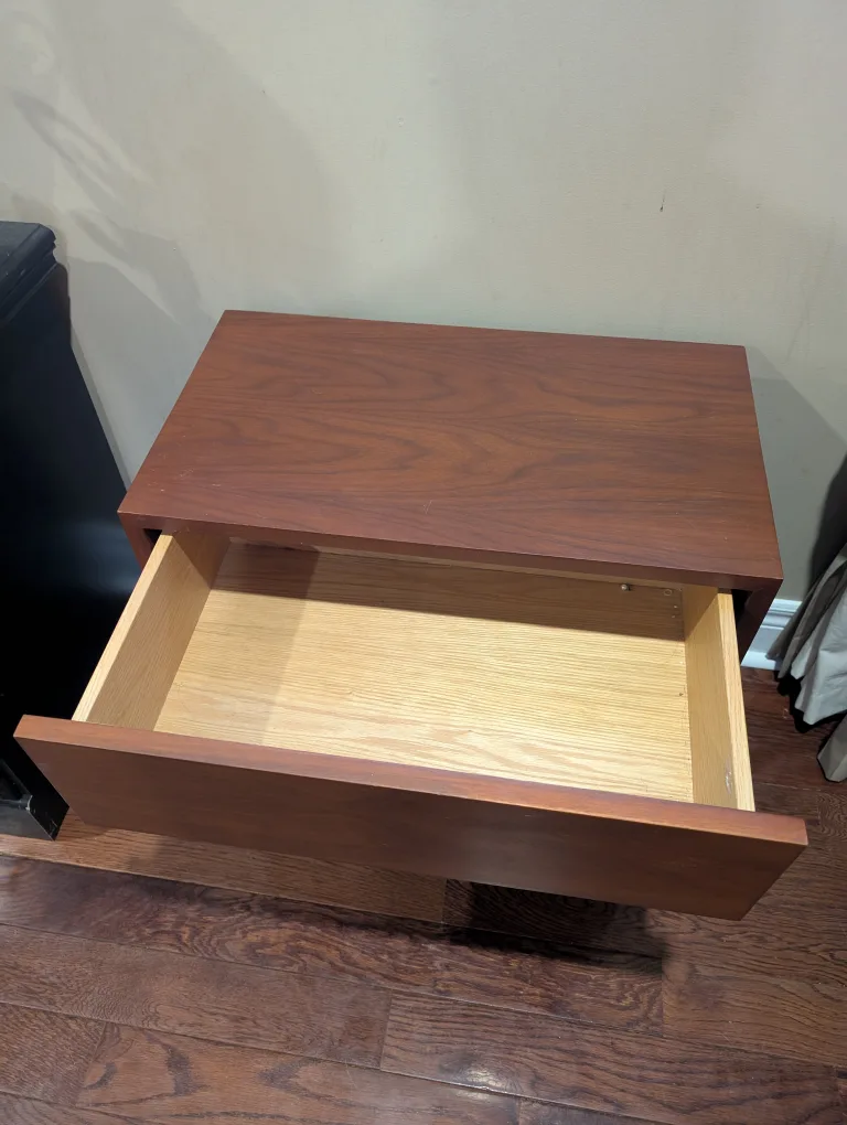 Wood Nightstand with Drawers image indicator(4)
