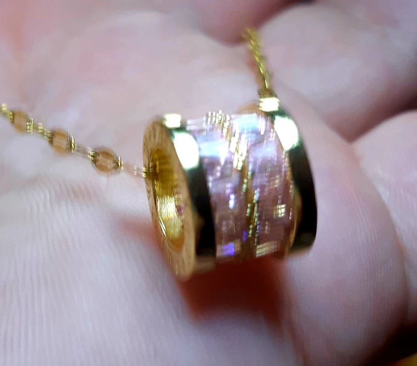 Gold Tone Necklace with Pink Stone - photo 2