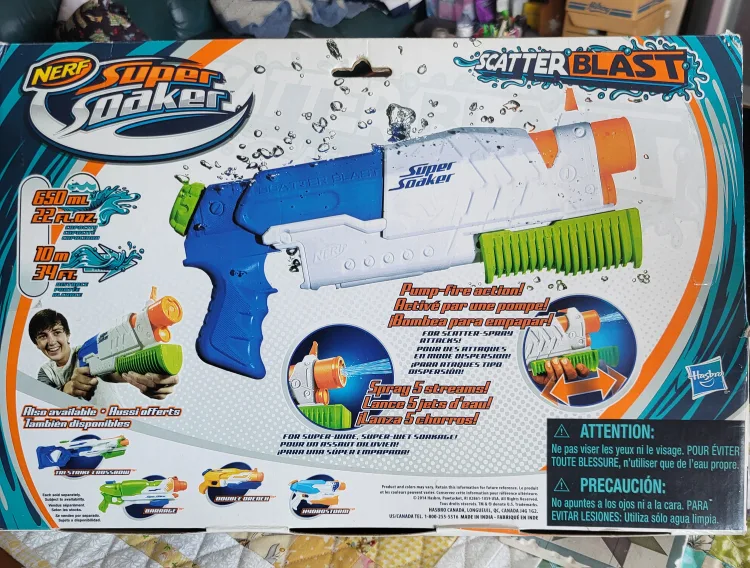 Nerf Super Soaker Scatter Blast Water Gun - New in Box! image indicator(2)