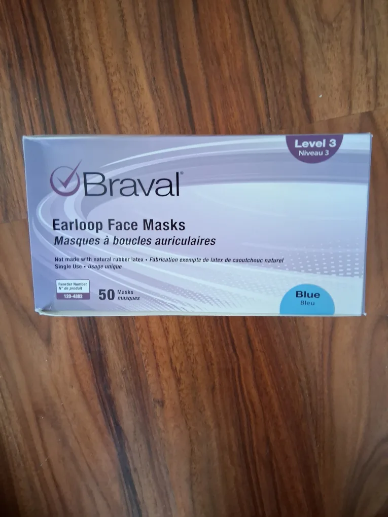 Braval Earloop Face Masks - 50 Masks thumbnail