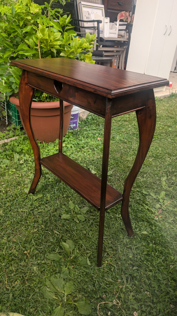 Dark Brown Wooden Accent Table - photo 2