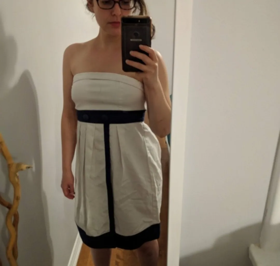 🧡Denim sailor style summer dress - Medium image indicator(4)