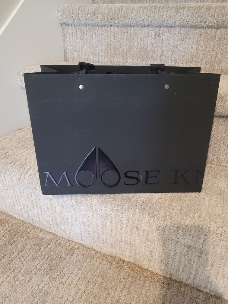 Moose Knuckles Shopping Bag - Black - Empty