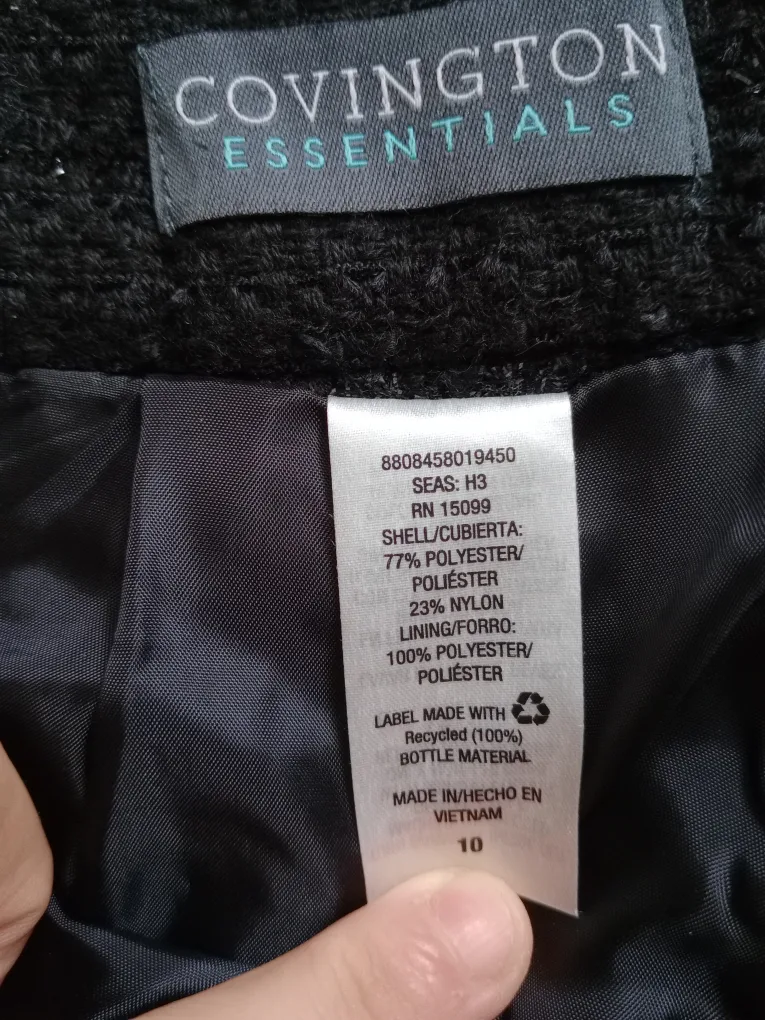 Covington Essentials Black Skirt - Size 10 image indicator(3)