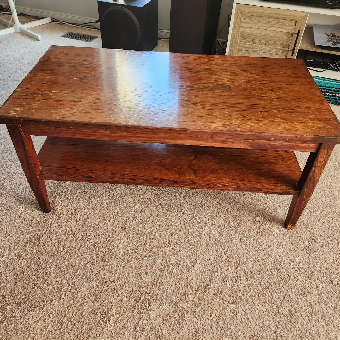 Vintage coffee table and two side tables thumbnail