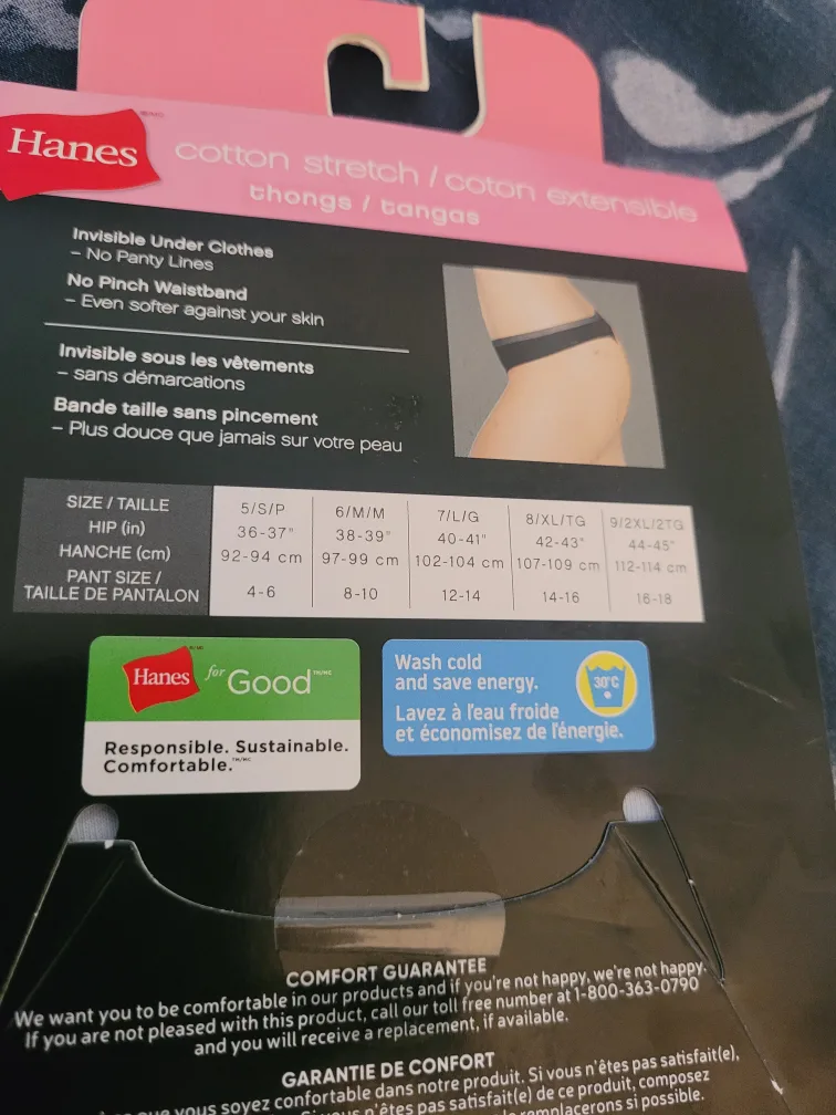 Hanes Cotton Stretch Thongs - Size 2XL - New image indicator(4)