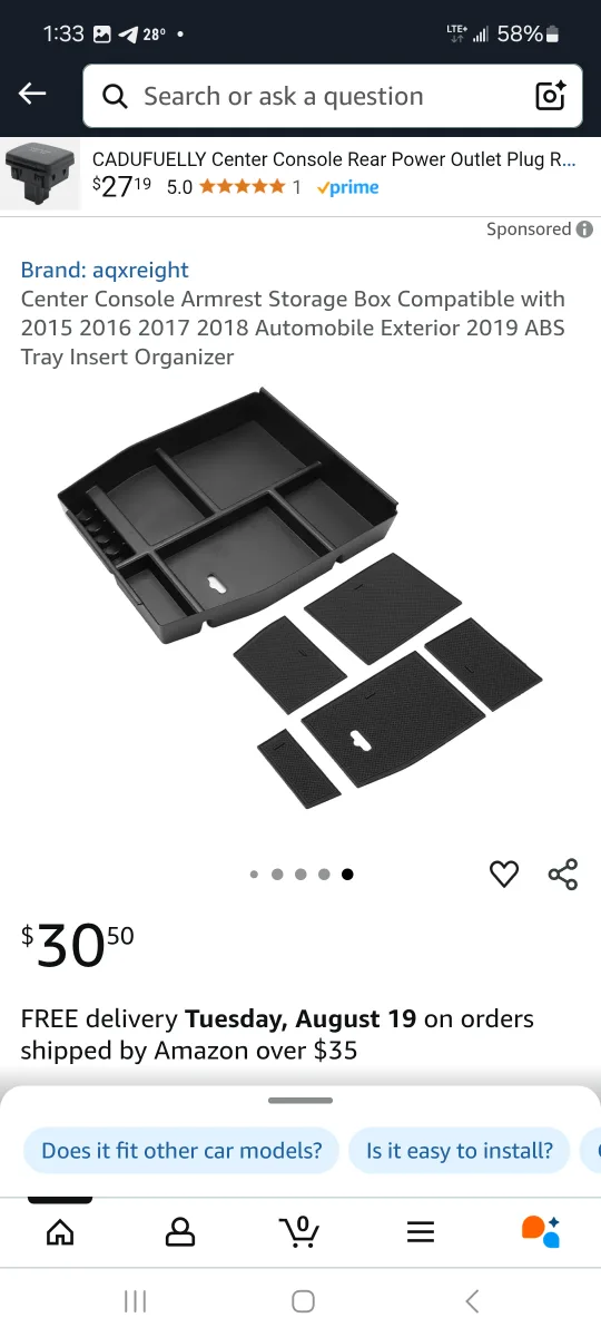 aqxreight Centre Console Armrest Storage Box image indicator(6)