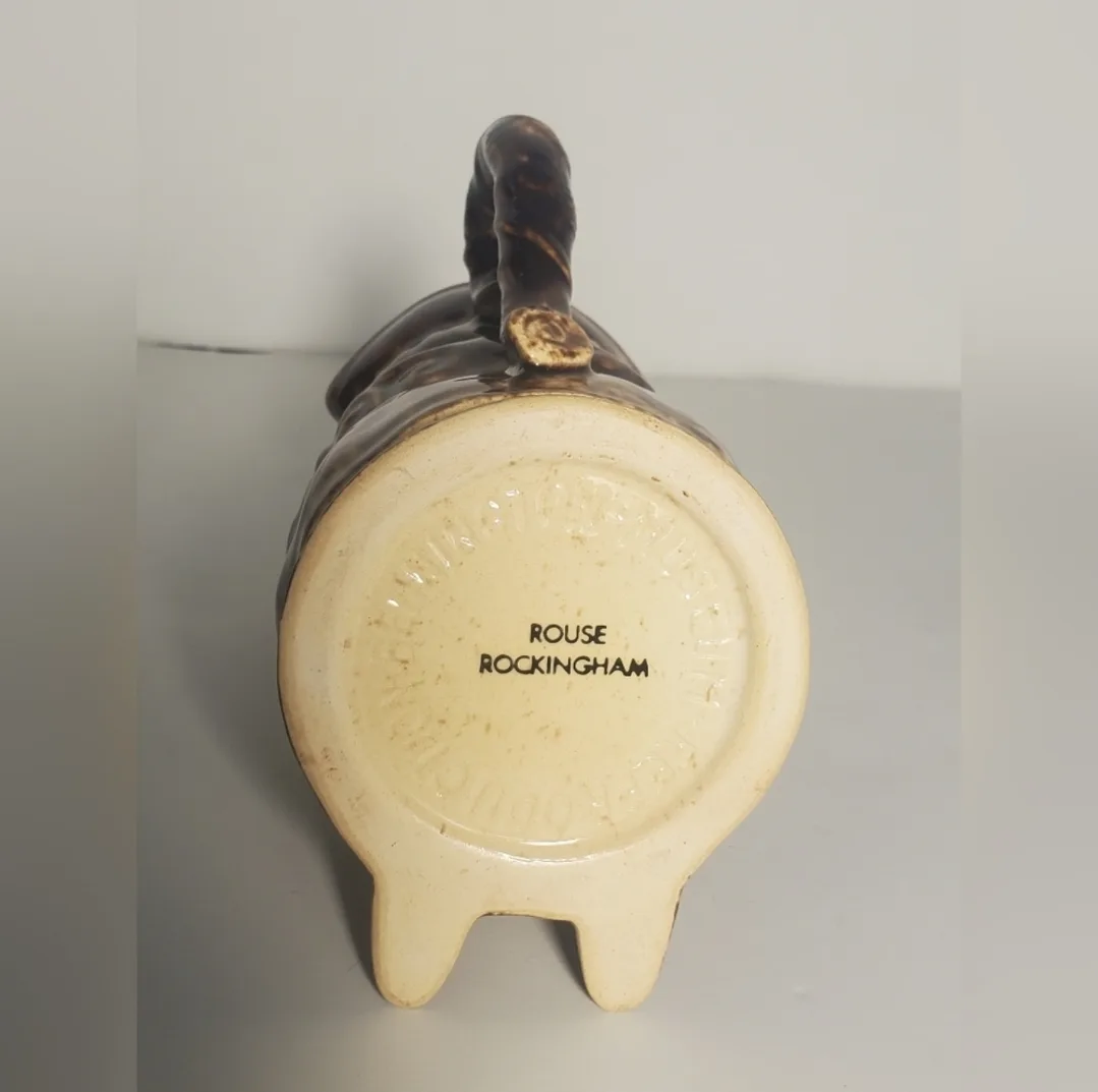 Antique Rouse Rockingham Bennington Pottery Toby Jug image indicator(8)