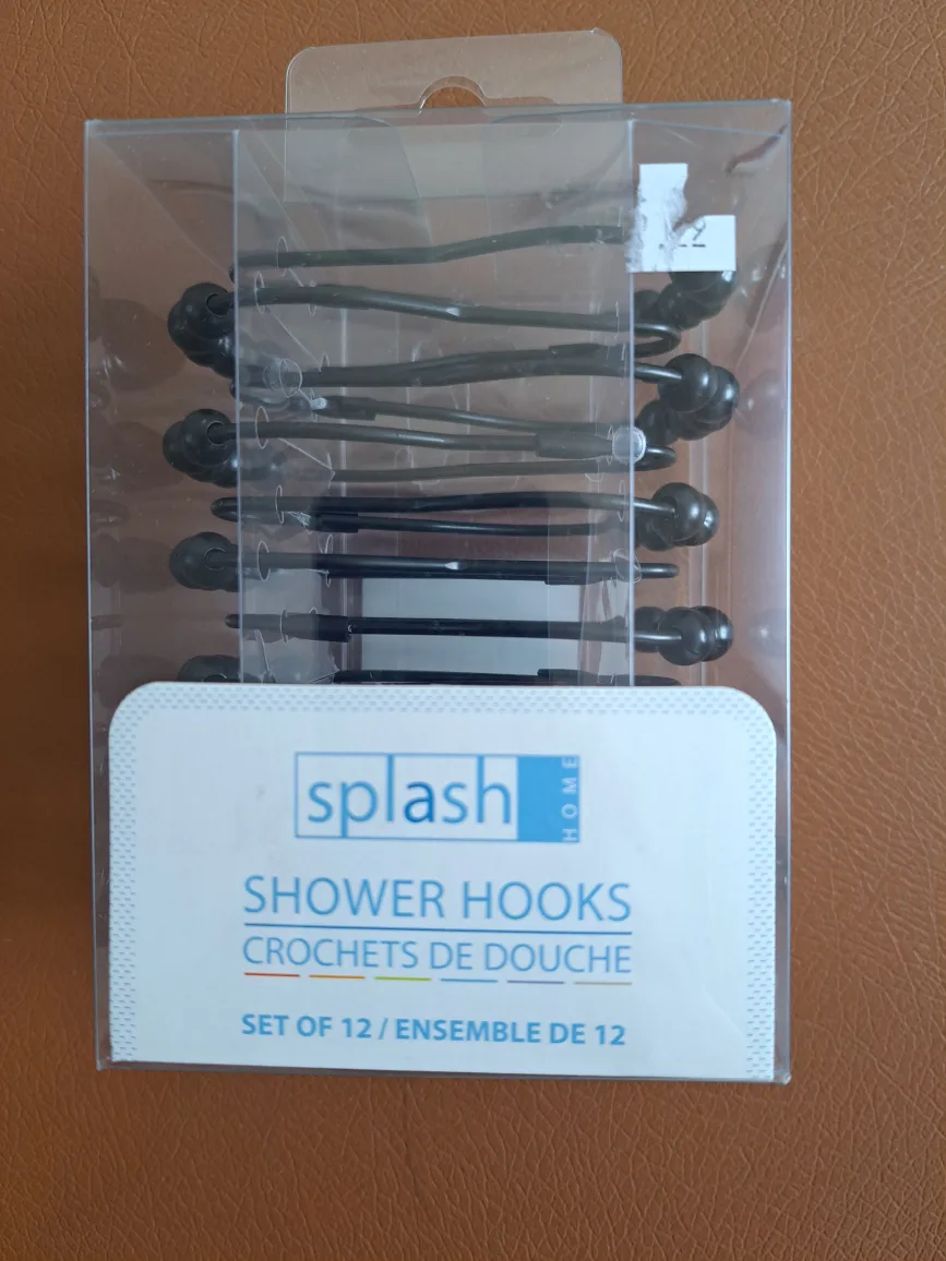 Splash Home Shower Hooks - Set of 12 thumbnail