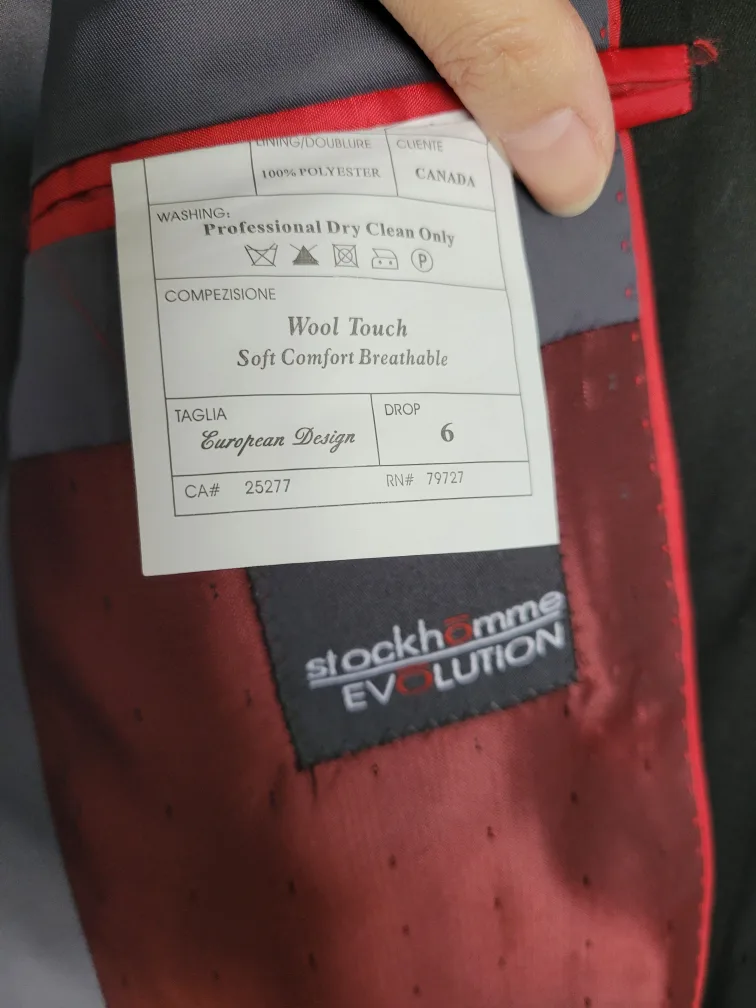 Men's Stockhomme Evolution Suit Jacket Black image indicator(5)