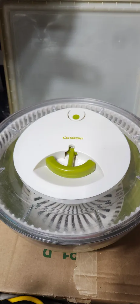 Large Starfrit Salad Spinner - Green & White image indicator(2)