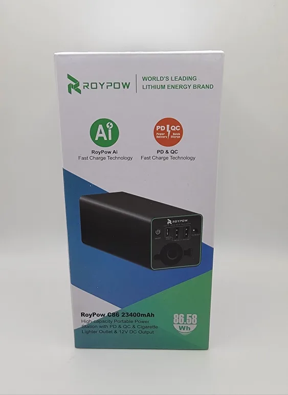 RoyPow 30W PD Power Bank with 12V Cigarette Lighter Socket image indicator(2)