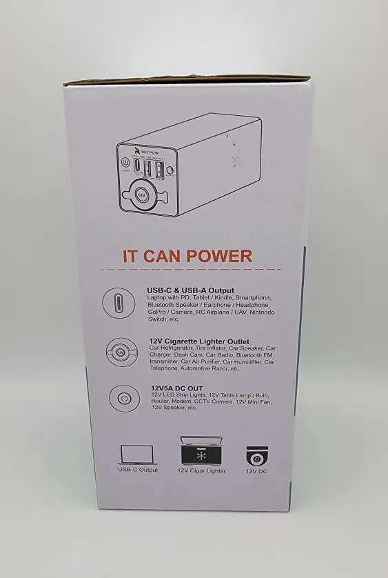 RoyPow 30W PD Power Bank with 12V Cigarette Lighter Socket image indicator(4)