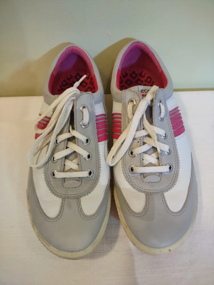Women's Ecco Hydromax Golf Shoes Size 9 EU Size 40 White Leather thumbnail
