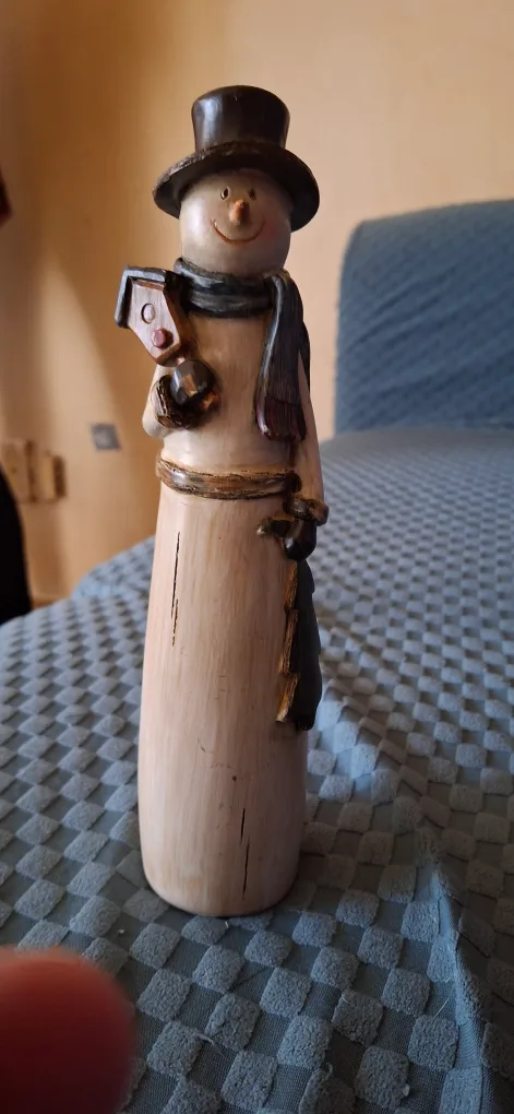 Snowman Figurine with Birdhouse image indicator(2)