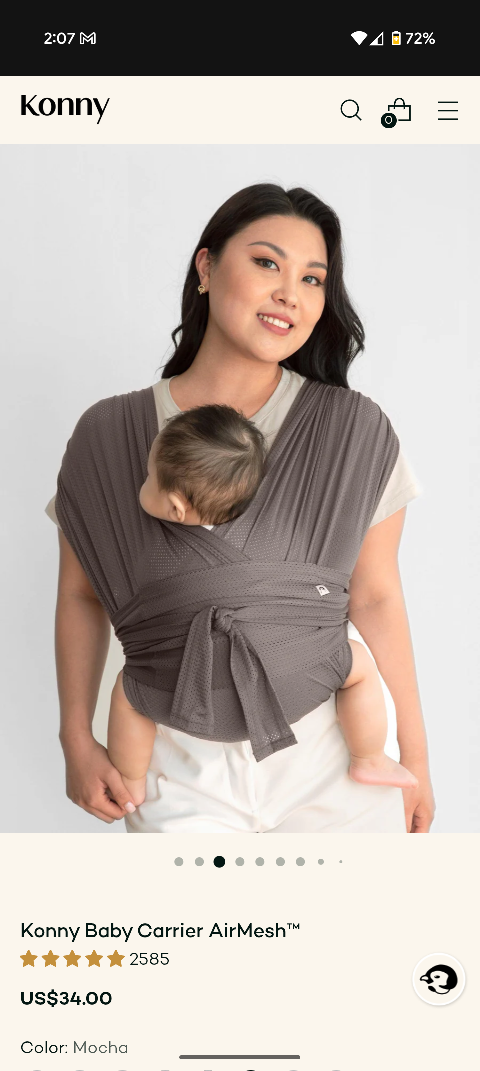 Konny Baby Carrier AirMesh Mocha size L - photo 2