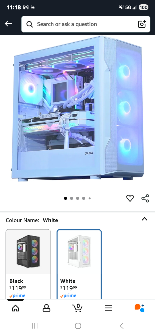 SAMA White PC Case - Like New! - photo 2
