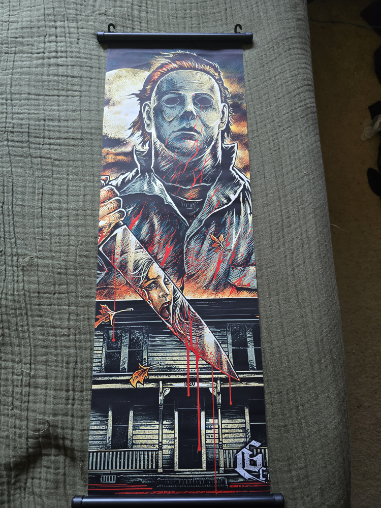 Michael Myers Halloween wall decor.