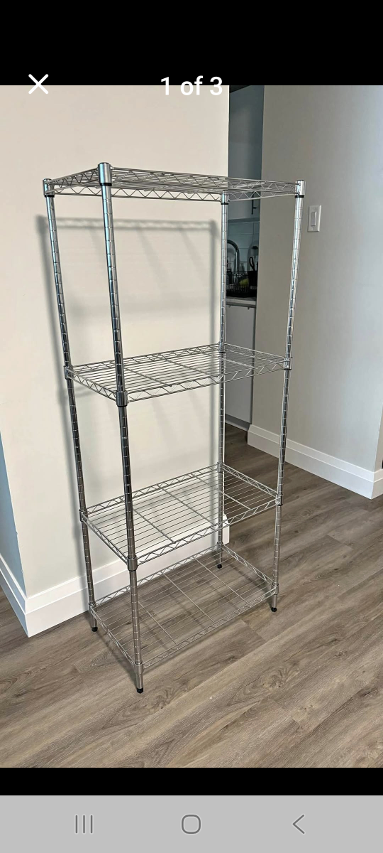Chrome Wire Shelving Unit