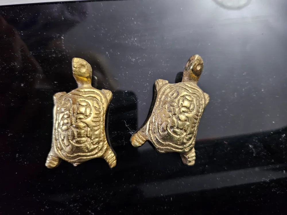 Two Small Brass Turtle Figurines thumbnail