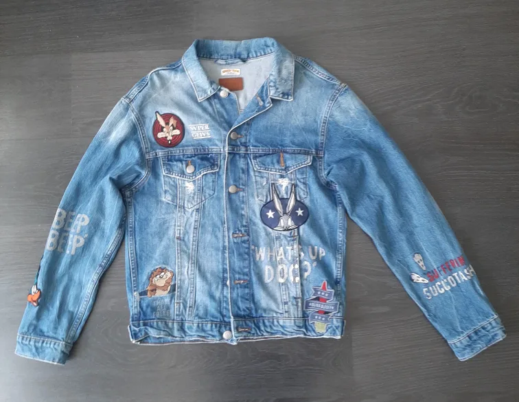 Zara Looney Tunes Denim Jacket - Size S thumbnail