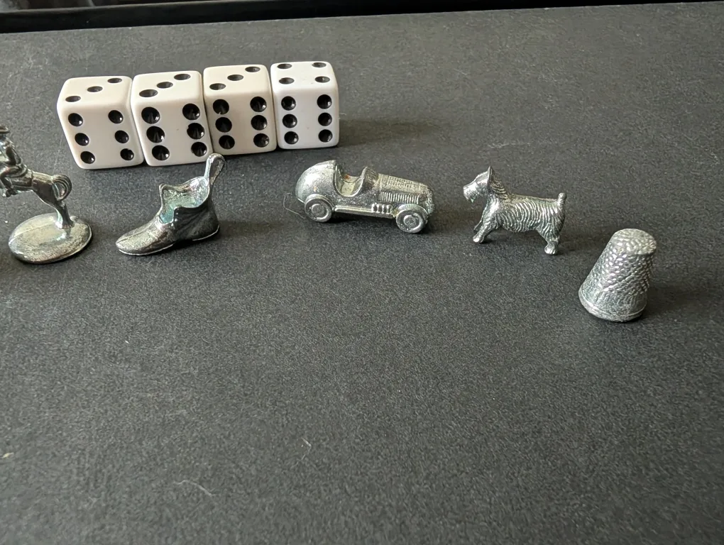 Monopoly Game Pieces and Dice thumbnail