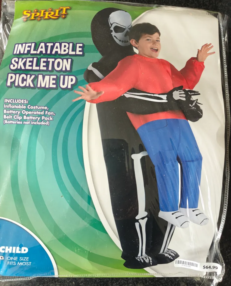 Inflatable Skeleton pick me up Costume thumbnail