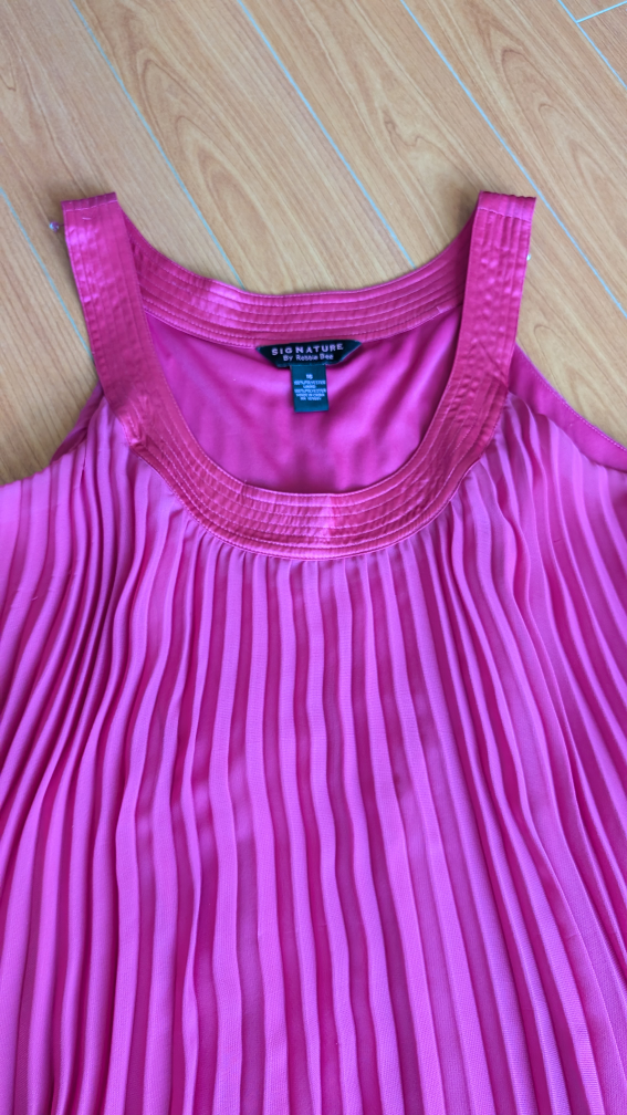 Signature Hot Pink Pleated Dress XL - photo 3