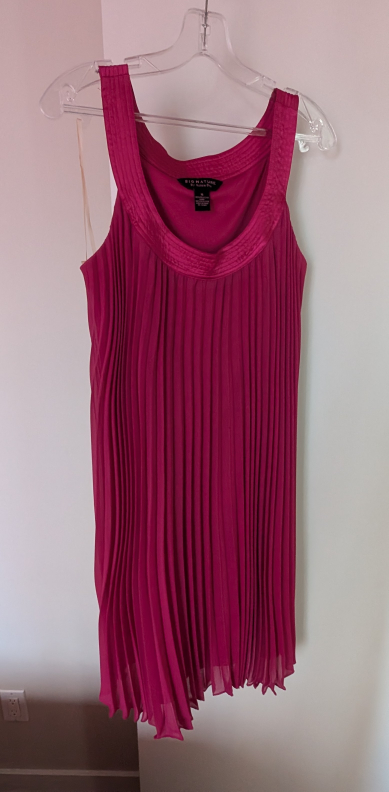 Signature Hot Pink Pleated Dress XL - photo 5