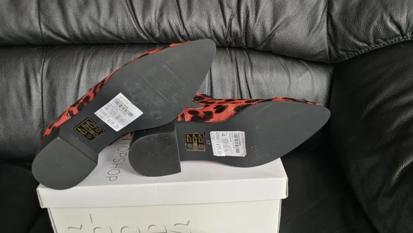 New Topshop Cheetah Print Pony Hair Ankle Boots - Size 6.5/EU37 image indicator(3)