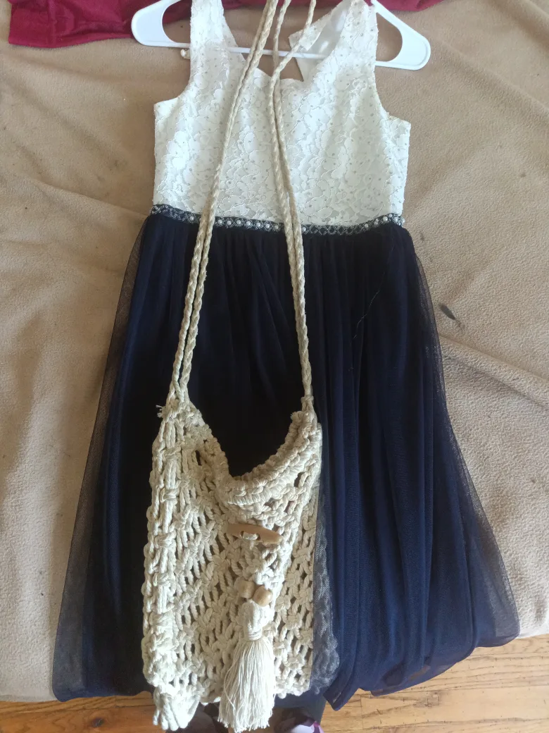 Girl's Dress with Macrame Bag thumbnail