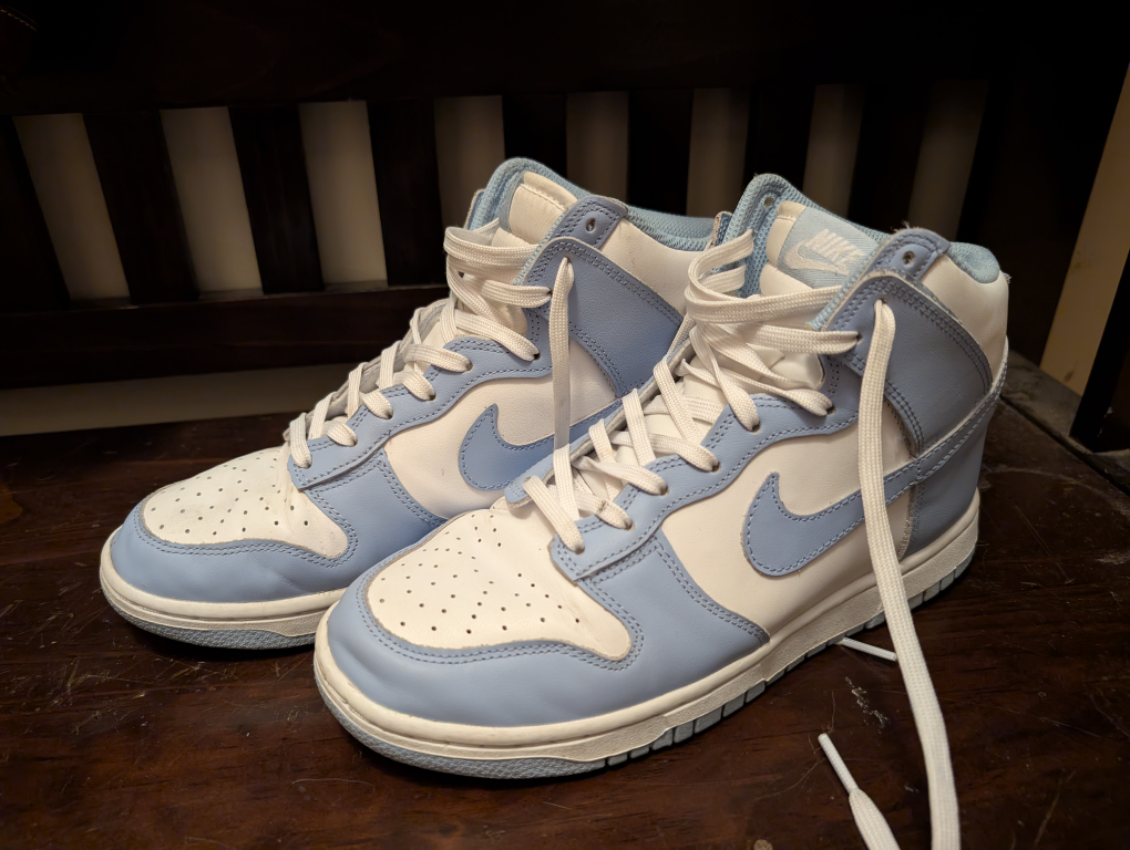 Nike Dunk High White/Aluminum (Size 8 1/2)