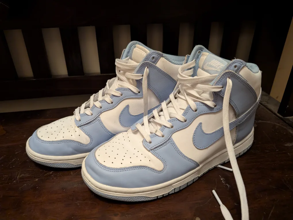 Nike Dunk High White/Aluminum (Size 8 1/2) thumbnail
