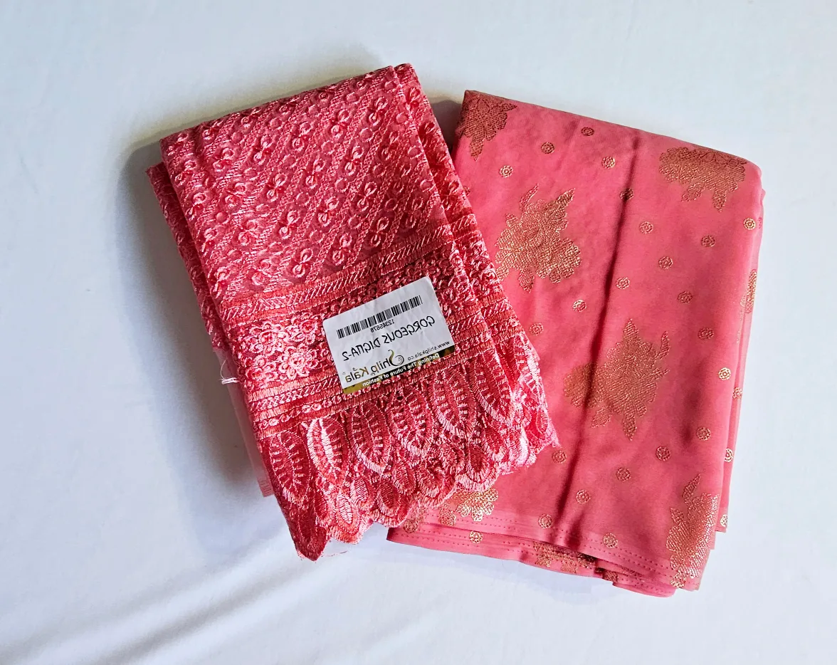Gorgeous Digital saree with an embroidery blouse piece thumbnail