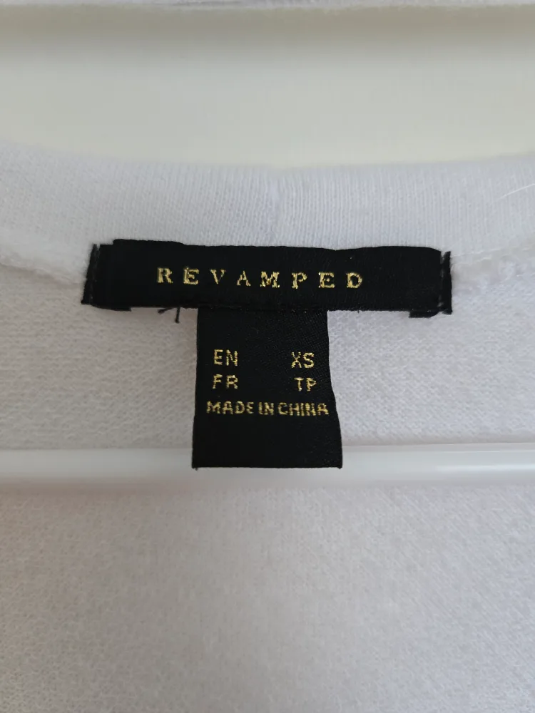 Revamped XS White Graphic T-Shirt image indicator(2)