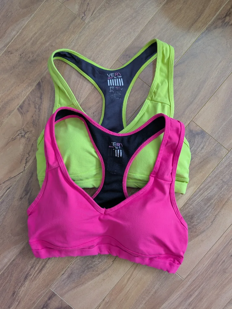 VERY Sexy by TRK Sports Bras - Pink & Green