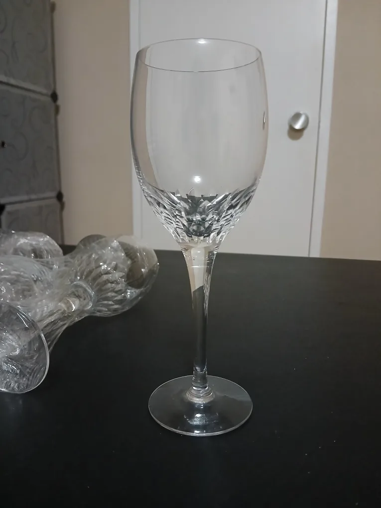 6 Orrefors Clear Wine Goblets Stemware - A1 condition $130 thumbnail