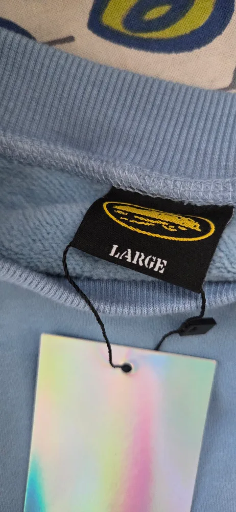 New Corteiz Alcatraz Crewneck Sweatshirt - Baby Blue, L image indicator(3)