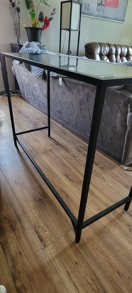 Glass Top Console Table - photo 2