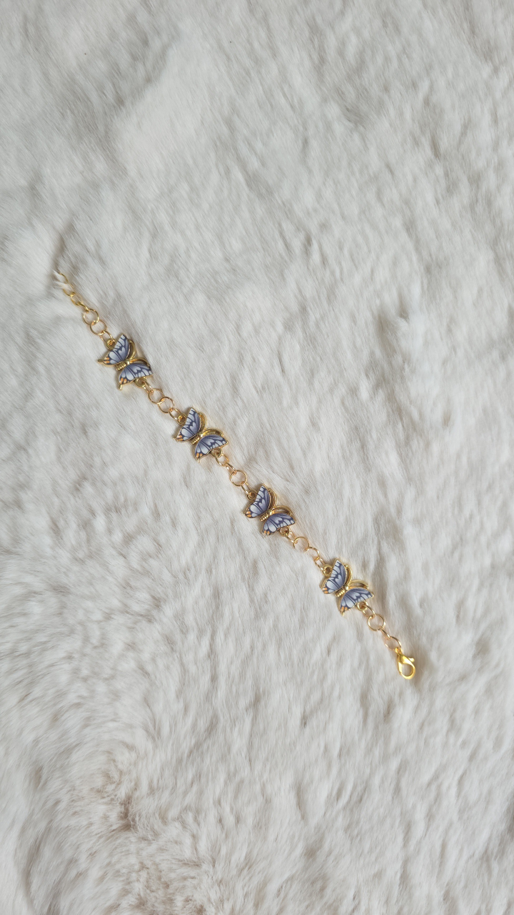 Butterfly Charm Bracelet - Gold & Greyish color - photo 2