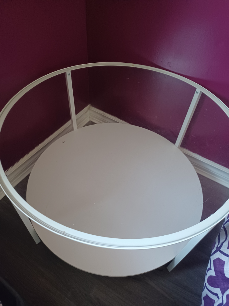Glass Top Coffee Table - White Frame - photo 2