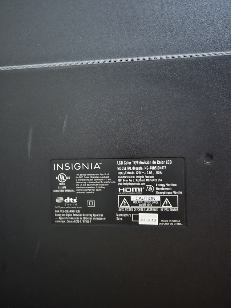 Insignia 48" 1080p LED TV - Model NS-48D510NA17 - photo 2