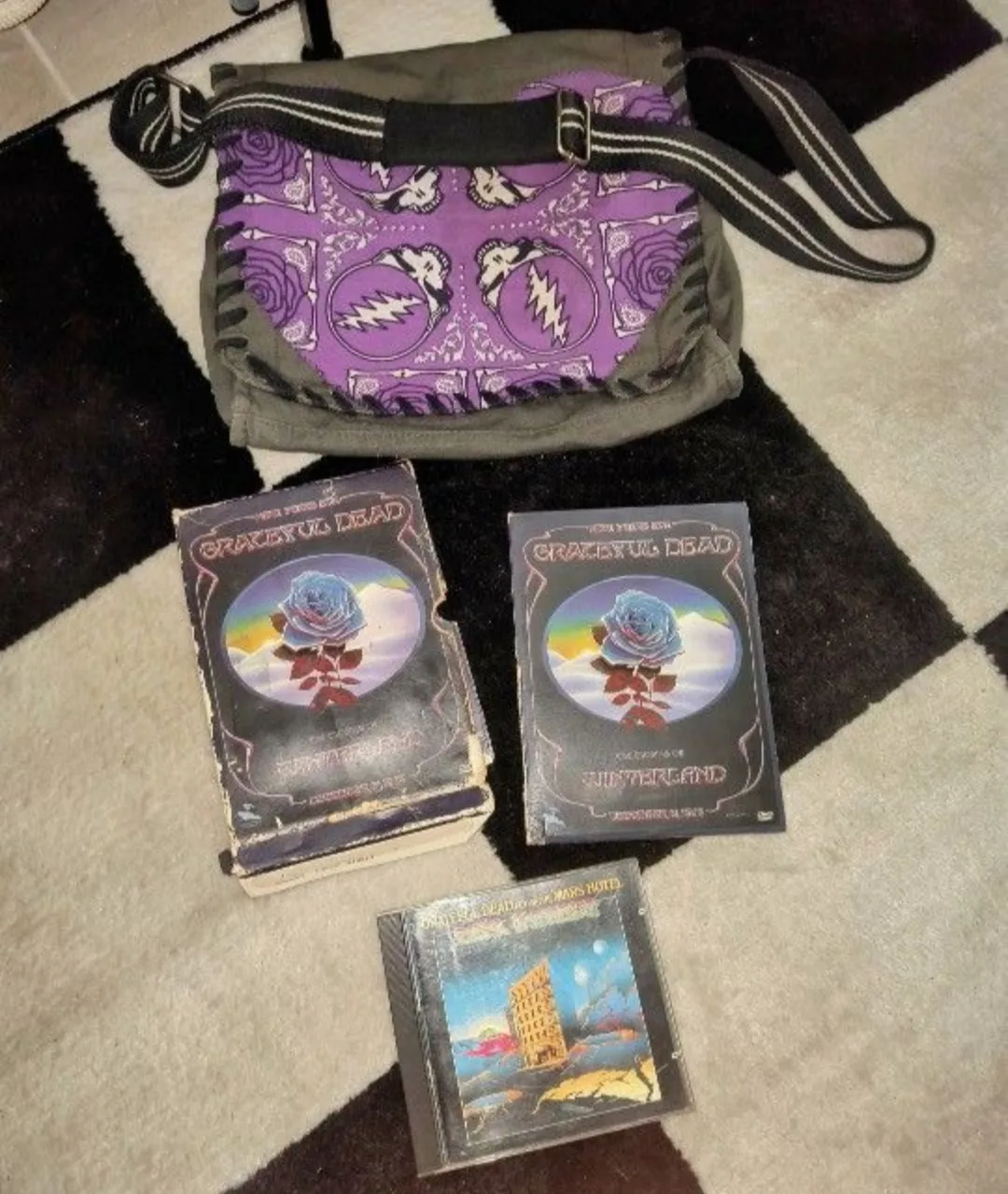 Grateful Dead DVD, CD, and Shoulder Bag