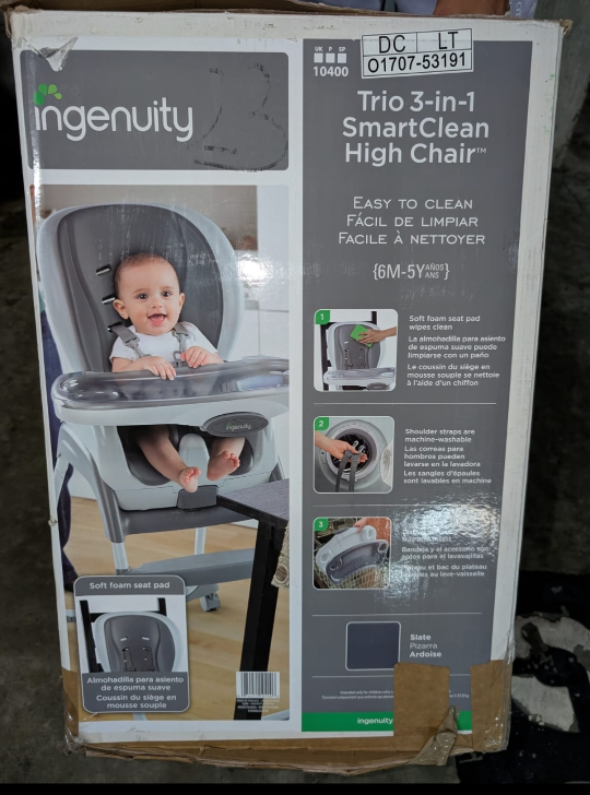 Ingenuity Trio 3-in-1 SmartClean High Chair - photo 3