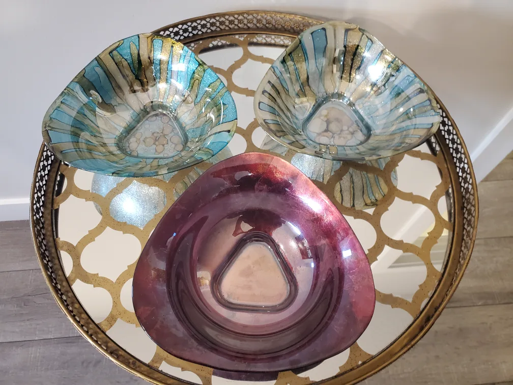 Decorative Glass Bowls - Set of 3 thumbnail